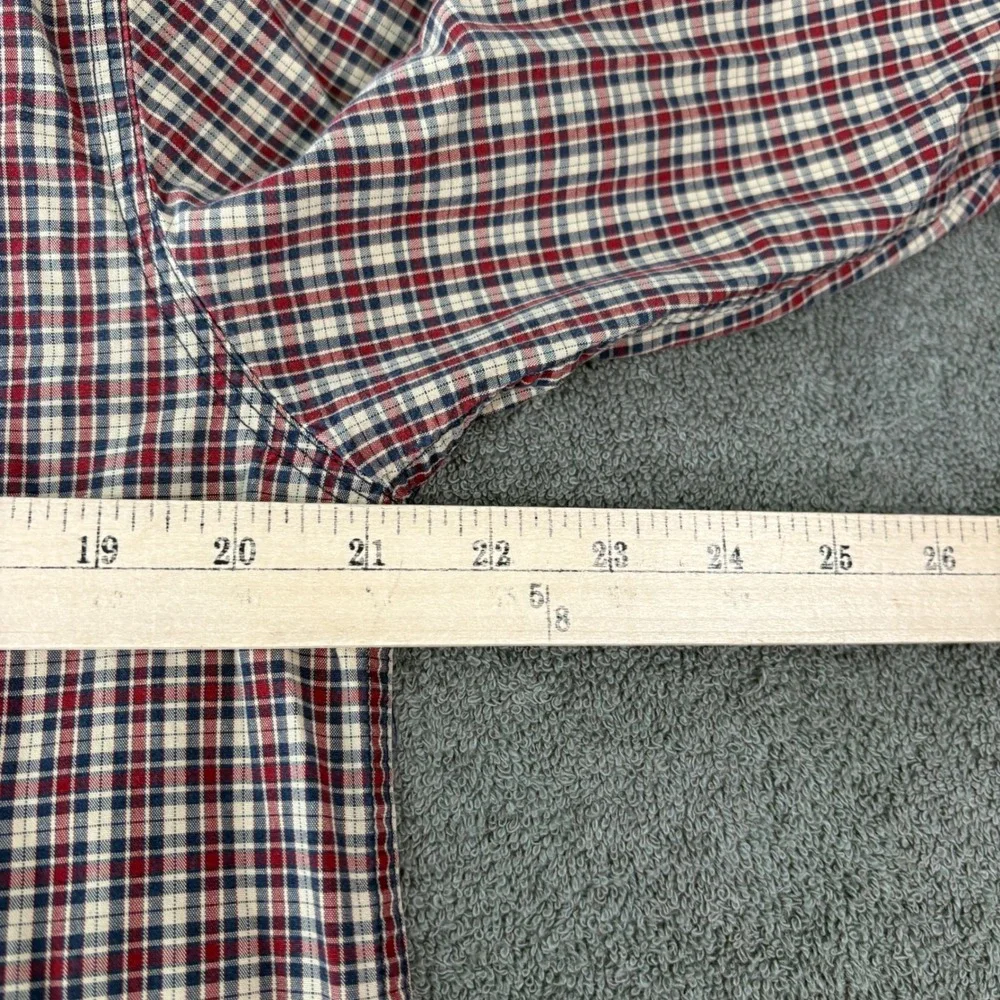 Carhartt Button Down Shirt Mens Medium Red Plaid Long Sleeve Cotton Casual Work